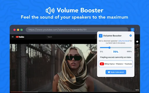 Volume Booster: Amplifica el sonido de tu navegador Chrome al 600% - Screenshot 1