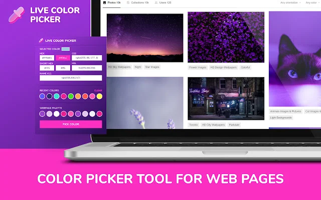 Live Color Picker: Obtén Códigos de Color HEX y RGB Gratis - Screenshot 1