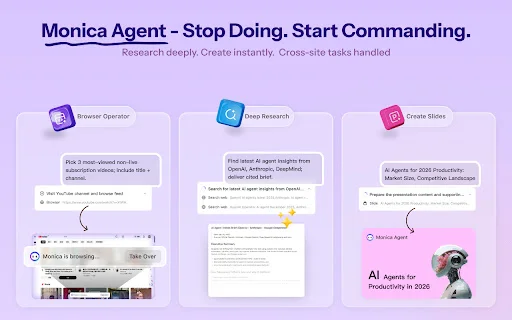 Monica: Asistente IA Todo en Uno – GPT, Claude y Gemini Gratis - Screenshot 1