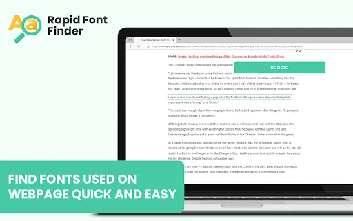Rapid Font Finder: Identifica fuentes web al instante – Gratis - Screenshot 1