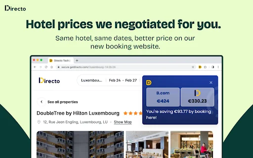 Directo: Encuentra las mejores ofertas de hoteles – Extensión Chrome - Screenshot 2