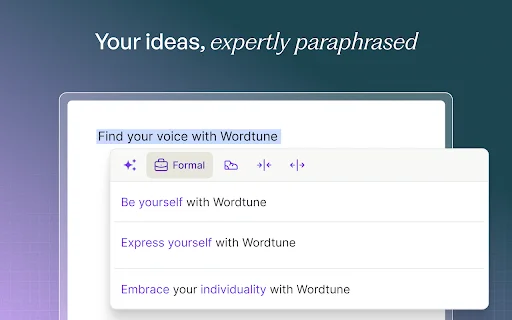 Wordtune: IA para mejorar tu escritura – Herramienta de paráfrasis y gramática - Screenshot 2