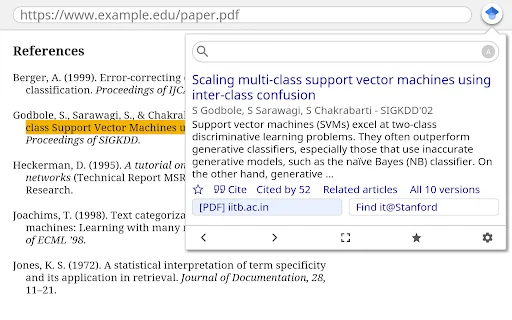 Google Scholar Button: Accede a Artículos Académicos al Instante - Screenshot 1