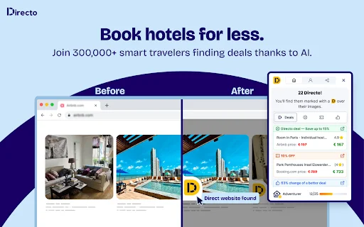 Directo: Encuentra las mejores ofertas de hoteles – Extensión Chrome - Screenshot 5