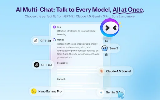 Monica: Asistente IA Todo en Uno – GPT, Claude y Gemini Gratis - Screenshot 2