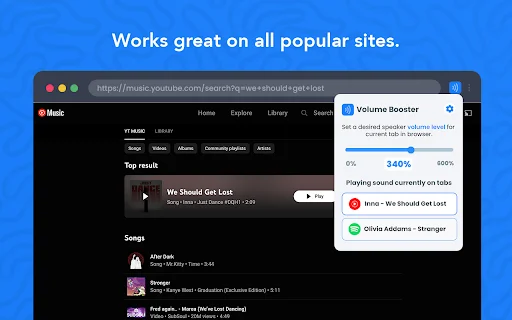 Volume Booster: Amplifica el sonido de tu navegador Chrome al 600% - Screenshot 2