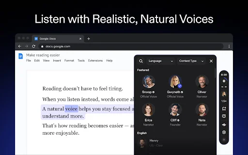 Speechify: Lee y escucha documentos y PDFs con IA – Descarga hoy - Screenshot 2