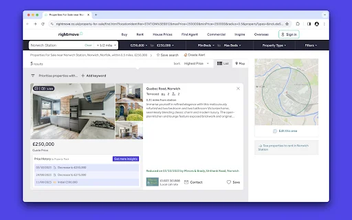 Property Track: Historial de Precios en Rightmove – Descarga Gratis - Screenshot 2