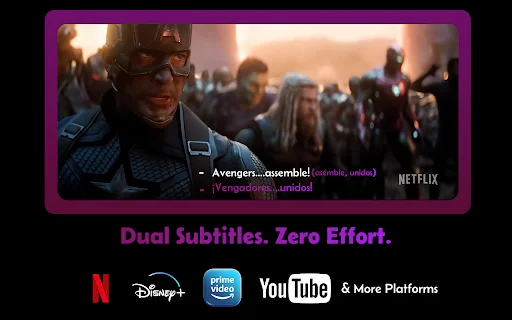 Funlingo: Aprende idiomas con subtítulos duales en Netflix y YouTube - Screenshot 2