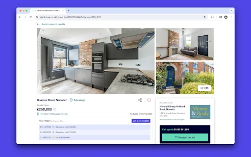 Property Track: Historial de Precios en Rightmove – Descarga Gratis - Screenshot 1