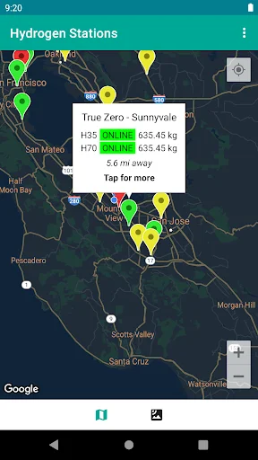 Hydrogen Stations USA: Localizador de Hidrógeno para tu Vehículo - Screenshot 2