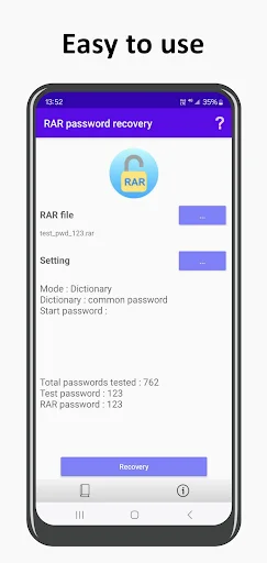 Recuperar Contraseña RAR: Herramienta de Desbloqueo Eficiente - Screenshot 1