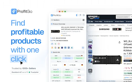 ProfitGo: Optimiza tu Arbitraje en Amazon y Aumenta Ventas - Screenshot 1