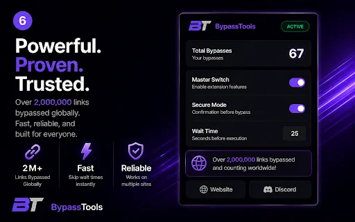 Bypass Tools Helper: Navega más rápido y evita redirecciones - Screenshot 5