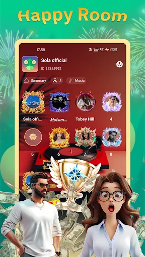 Descargar Sola Live APK: Chat, Juegos y Amigos Globales - Screenshot 4