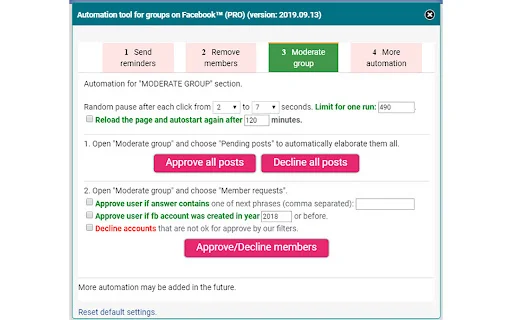 Automatización para Grupos de Facebook: Herramienta Profesional - Screenshot 3