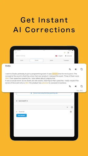 LangJournal: Aprende Idiomas con IA – Corrección en Tiempo Real - Screenshot 10