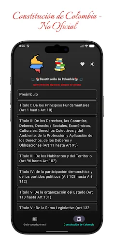 Constitución de Colombia: Acceso rápido a la Ley Fundamental - Screenshot 5