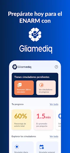 Descarga Gliamediq: Simulador ENARM – Estudia y Especialízate - Screenshot 1