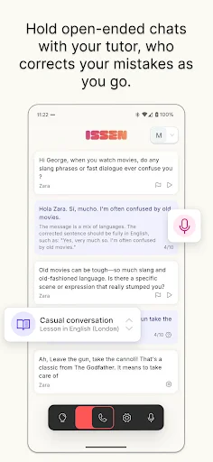 ISSEN: Domina Idiomas con IA – Tutor de Voz Inteligente - Screenshot 3